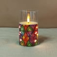 thumbnail image 5 of Flameless Candles with String Lights LED Candle Battery Operated Candles with Remote Control,Printed Pillar LED Candles for Wedding Holiday Party Table Home Decorations,Set of 3, 5 of 6