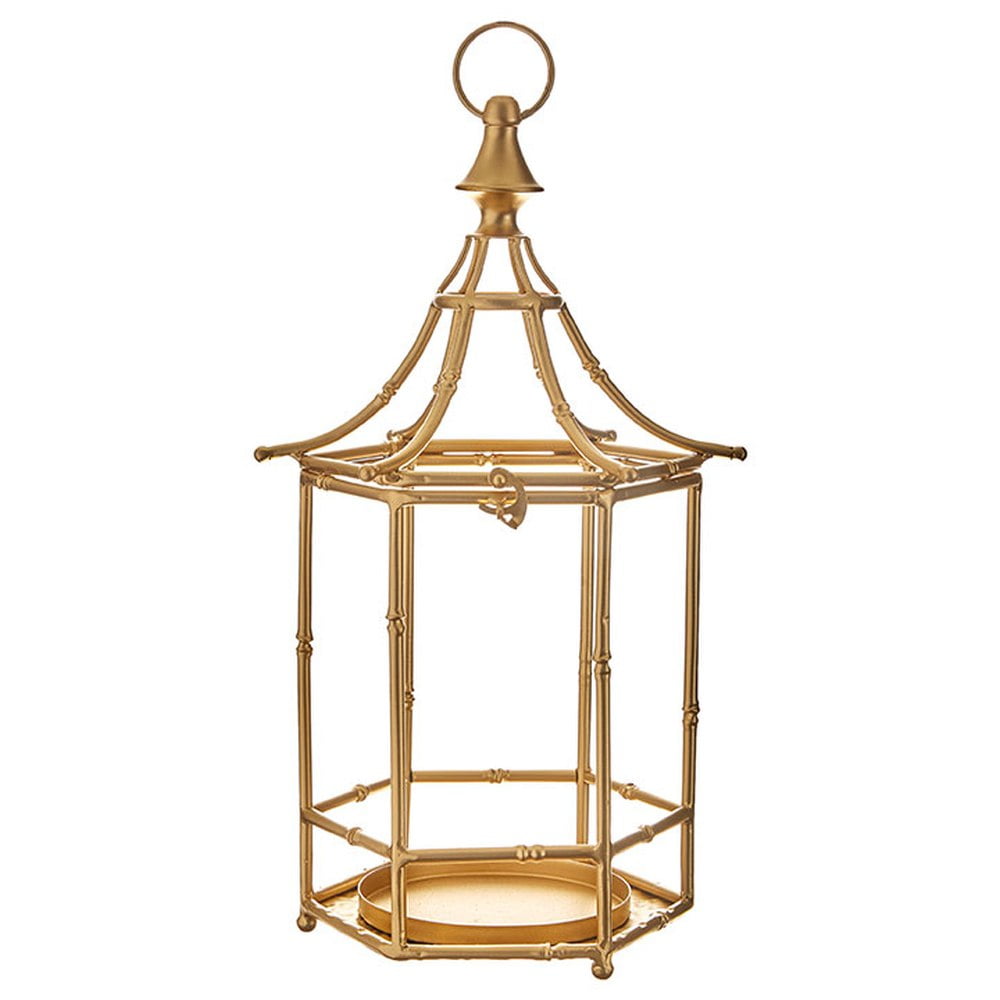 Raz Imports Fall 15" Metal Bamboo Lantern