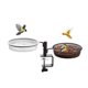 thumbnail image 5 of Comedero para pájaros de terraza, bandeja de malla desmontable con bebedero, comedero para pájaros con barandilla de terraza y soporte de metal para balcón o cerca de jardín., 5 of 8