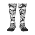 thumbnail image 2 of Lsque Skull and palm leaves Printed Crew Socks Men's Women's LightWeight Thin Casual Calf Socks ,Knee High Socks,Cotton Socks, 2 of 9