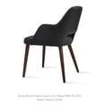 thumbnail image 4 of SABRINA ARMCHAIR - INSIDE -BOUCLE FABRIC BLACK (JUNO-10) - OUTSIDE - PPM-FR BLACK (901) BEECH WOOD WALNUT FINISH LEGS, 4 of 5