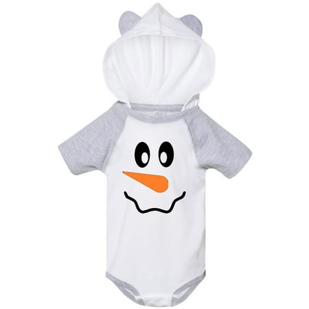 

Inktastic Snowman with Carrot Nose and Smile Gift Baby Boy or Baby Girl Bodysuit