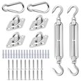 thumbnail image 2 of Muyoka Sun Shade Sail Hardware Kit 304 Acero inoxidable Sun Shade Hardware Kit Outdoor Sun Shade Sail Canopy Kit de accesorios para triángulo Rectángulo Sun Shade Sail Instalación Muyoka Hogar, 2 of 7