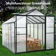 thumbnail image 4 of Tuekys 10*8FT Greenhouse for Outdoor, Polycarbonate Greenhouse with Roof Vent, Large Walk-in Greenhouse for Outside Garden Backyard, 4 of 8
