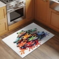 thumbnail image 2 of 2x3 Ft Entryway Area Rug, Frogs Prints Kitchen Rug Runner Washable Floor Mat, Modern Colorful Animals Non Slip Indoor Door Mat Throw Carpet for Bathroom Living Room Bedroom, 2 of 8