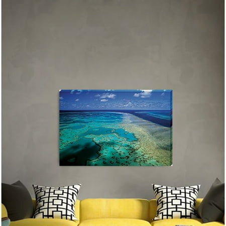 North American Art 'The Great Barrier Reef Australia' by L'Mond Photographic Print on Wrapped (Best Canvas Prints Australia)