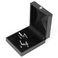 thumbnail image 5 of Mens Cufflinks & Tie Clip Storage Box Case PU Leather Jewelry Display Organizer, 5 of 9