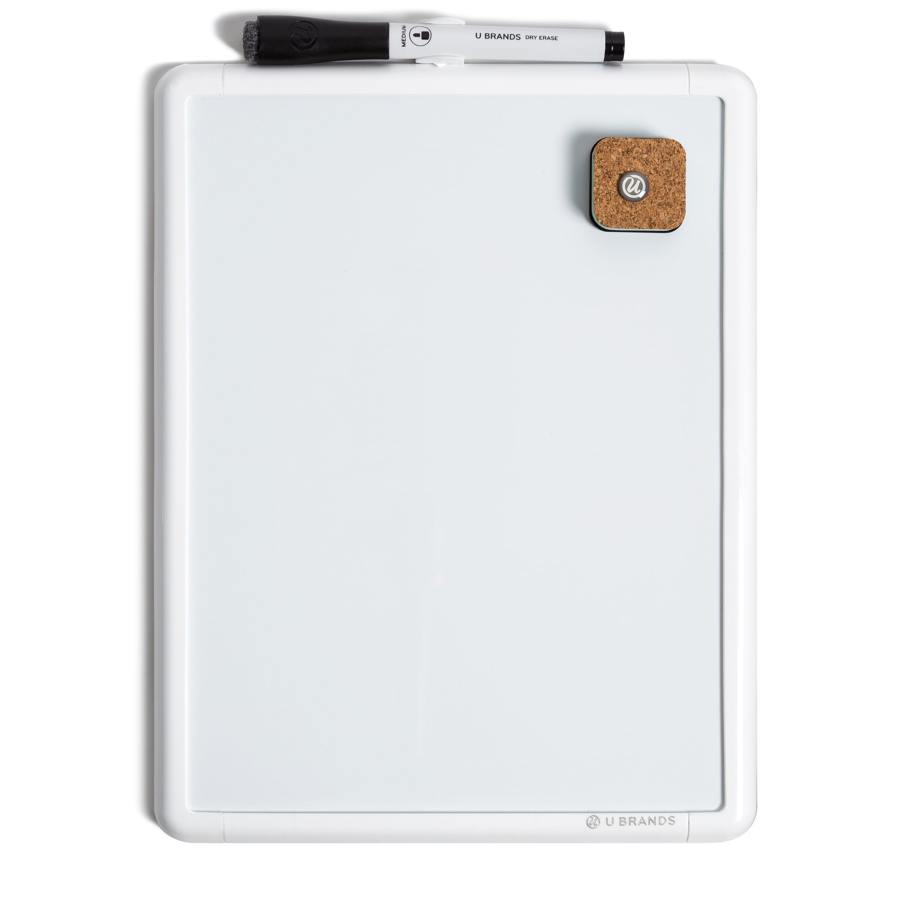 U BRANDS 8.5" x 11" Contempo Magnetic Dry Erase Whiteboard, White Frame, 5162U