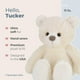 thumbnail image 2 of Oso de peluche Bearington Tucker, color blanco roto, 28 cm, 2 of 6