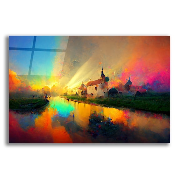 Epic Art 'Medieval Landscapes 7' by Ray Heere, Acrylic Glass Wall Art, 24"x16"