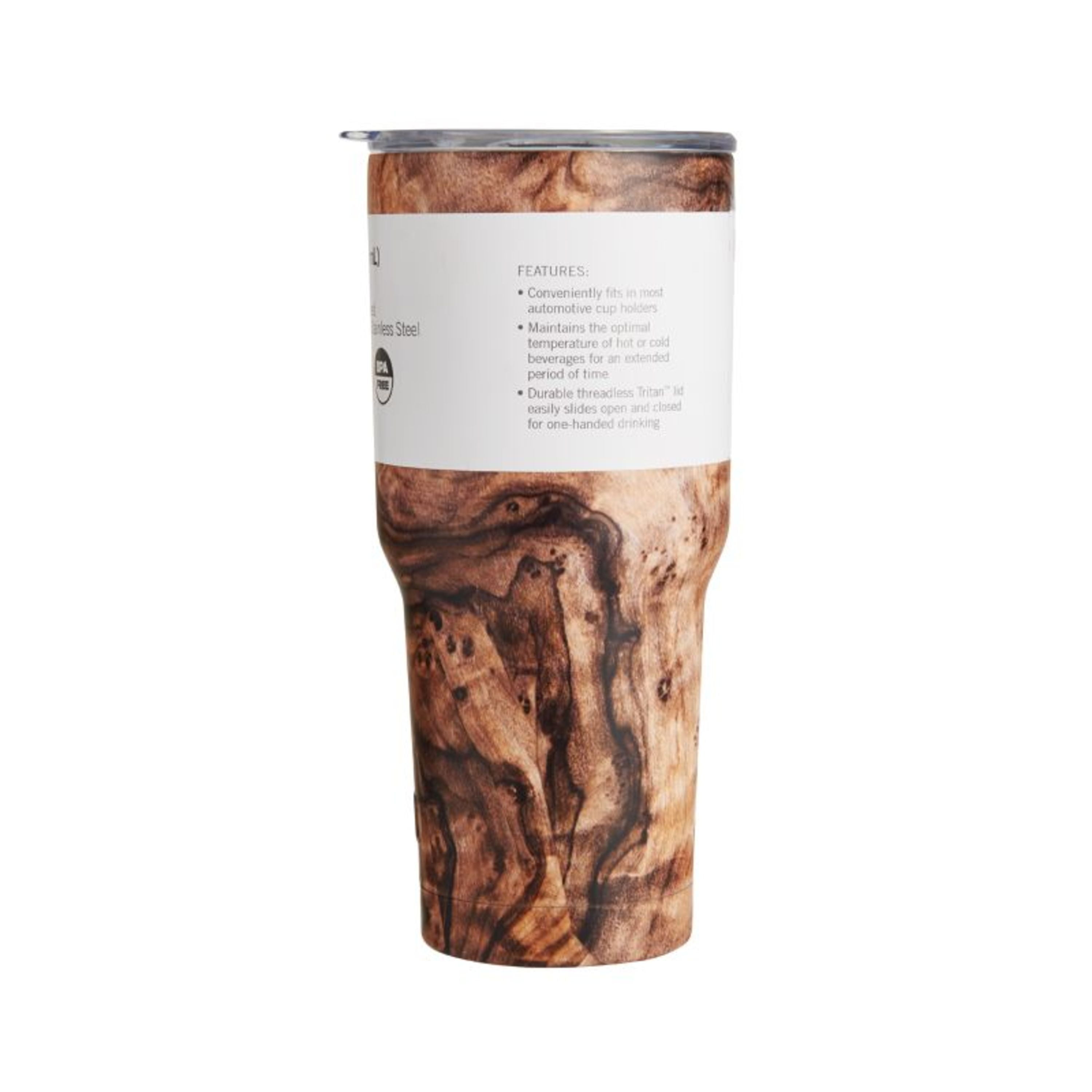 BUILT 30 oz Double-Wall Stainless Steel Tumbler Water Bottle, Burlywood