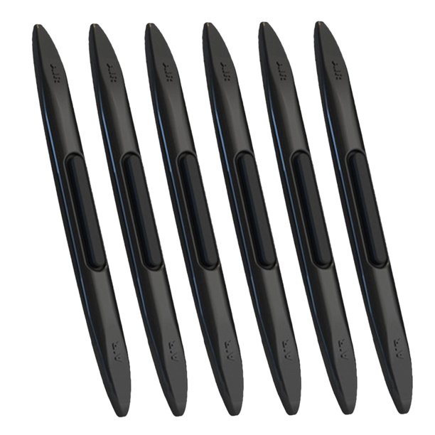 Tira de protección de borde de puerta Baoblaze Universal de rueda de labio delantero antiarañazos Negro 6Pcs