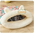 thumbnail image 6 of Cat Sleeping Bag for Indoor Cats, Cat Winter Sleeping Bag, Winter Cat Sleeping Bag, 360° Warm Semienclosed Soft Plush Large Cat Sack Cat Bed with Cave for Cats 6-8kg (Blue-M), 6 of 7