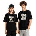 thumbnail image 2 of Rudy Was Offsides Retro Graphic Tee for Men, Gym Hilarious Cotton Short Sleeves T-Shirt, 2 of 5