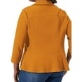 thumbnail image 5 of Gvmfive Women Plus Size Solid Casual Office Long Sleeve Open Front Blazer Jacket, 5 of 5