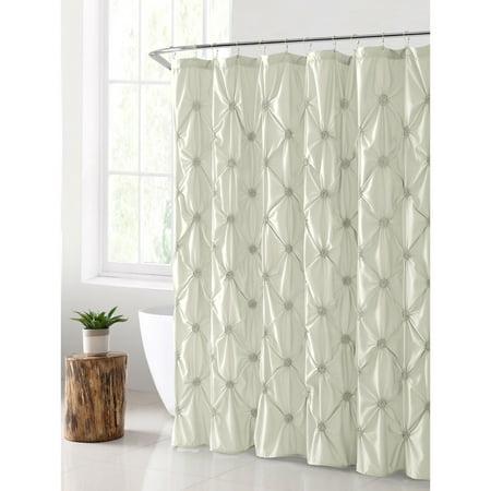 Vcny Home Floral Burst Solid Pintuck Technique 72 X 72 Shower
