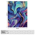 thumbnail image 4 of Pratyus Abstract Art Print Flannel Throw Blanket for All Seasons, Exquisite Gifts for Bed, Lightweight & Anti-Wrinkle 60x80in, 4 of 6
