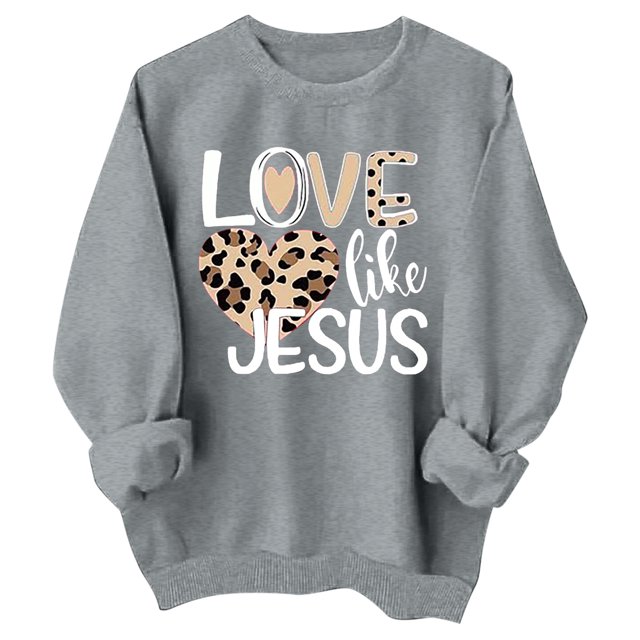 MEZZALL Mignons Chandails à Manches Longues pour Filles Enfants Cœur Mignon Graphique Amour Col Rond Vacances Hauts Chandail Classique Quotidien pour Tout-Petits, Gris, 6-7 Ans