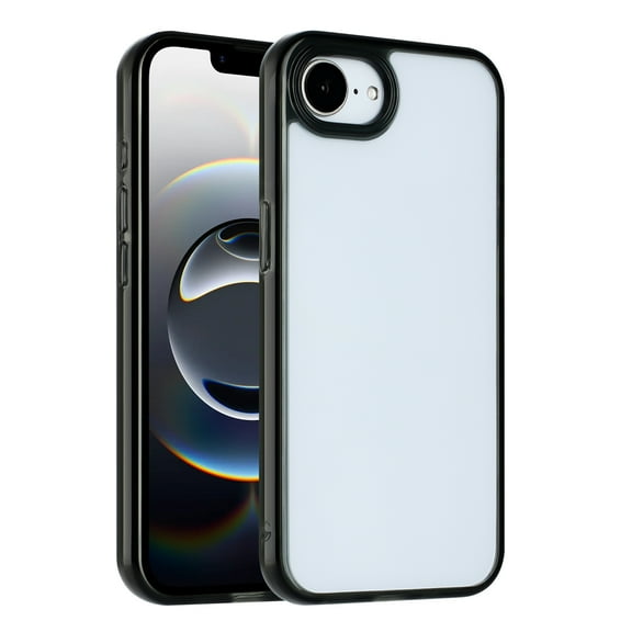 For Apple iPhone 16E TPU Transparent Full Body Protective Shockproof Hybrid Case Cover Black