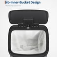 thumbnail image 3 of Garvee 13.21 Gallon Step-on Trash Can for Kitchen, with Liner Rim & Soft Close Plastic Lid, Silver, 3 of 8
