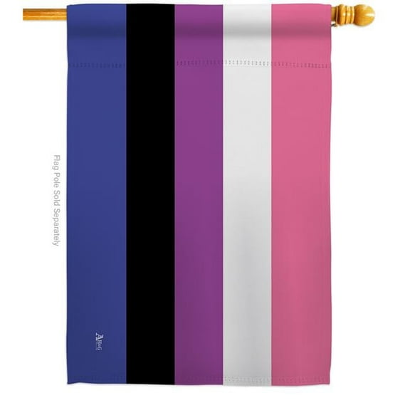 Americana Home & Garden H148008-BO Genderfluidity Pride Support 28 x 40 in. Double-Sided Decorative Horizontal House Flags for Decoration Banner Garden Yard Gift