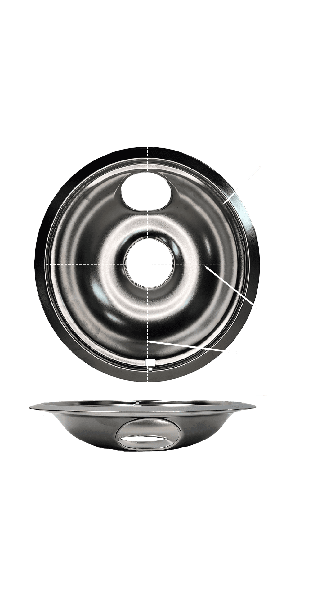 Mainstays Chrome Drip Pans 4 Count