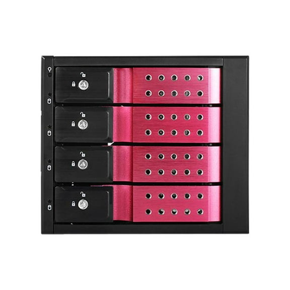 iStarUSA BPN-DE340HD-RED Trayless 3 x 5.25" to 4 x 3.5" 12Gb/s HDD Hot-swap Rack