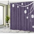 thumbnail image 4 of Ambesonne Dark Purple Shower Curtain, Violet Beauty Floral, 69"Wx84"L, Quartz, 4 of 4