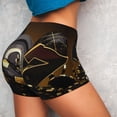 thumbnail image 4 of Balery Casino Cards Pantalones cortos de entrenamiento estampados para mujer, sin costuras, ajustados, para gimnasio, yoga, correr, deportes, ejercicio activo, fitness.-Small, 4 of 8