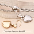 thumbnail image 6 of QZS 5Pcs Heart Shaped Zipper,Zipper Repair Slider for Small Hole for Luggage,Gold Sewing Notions Supplies for Coats,Dresses,Jeans, 6 of 6