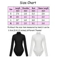 thumbnail image 4 of SHCKE Women's Short / Long-Sleeve Bodysuit Tops Slim Fit Stretchy Bodysuit Jumpsuits, 4 of 6