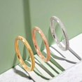 thumbnail image 3 of Anillo de acero inoxidable de titanio y acero para mujer, anillo de lujo ligero de alta gama que combina con todo para niñas y mujeres, 3 of 5