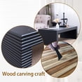 thumbnail image 6 of 47.6" Modern Black Ribbed Coffee Table – Rectangular Low Profile Center Table for Living Room, 6 of 13