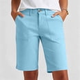 thumbnail image 2 of Bermuda Golf Shorts For Women Quick Dry Active Shorts Knee Length High Waisted Elastic Short Pant Baggy Relaxed Fit Lounge Breathable Sweat-Pant - (Above Knee-Length Style), 2 of 8