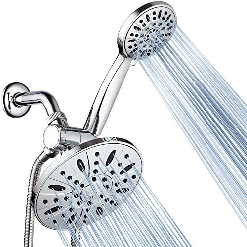 AquaDance 7" Premium High Pressure 3-way Rainfall Shower Combo Combines the Best of Both Worlds - Enjoy Luxurious Rain Showerhead and 6-setting Hand Held Shower Separately or Together!-3327