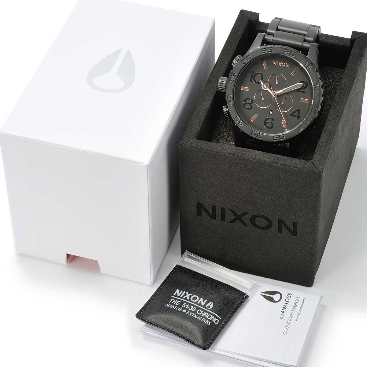 Nixon Men's 51-30 Chrono Black Stainless Steel Quartz Watch A083957, 51mm -  Walmart.com