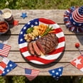 thumbnail image 3 of Assiettes en Papier Jetables 9 Pouces Rouges Blanches Bleues Assiettes Patriotiques pour le 4 Juillet Jour de l'Indépendance Jour du Souvenir Fête Patriotique USA (Lot de 20), 3 of 7