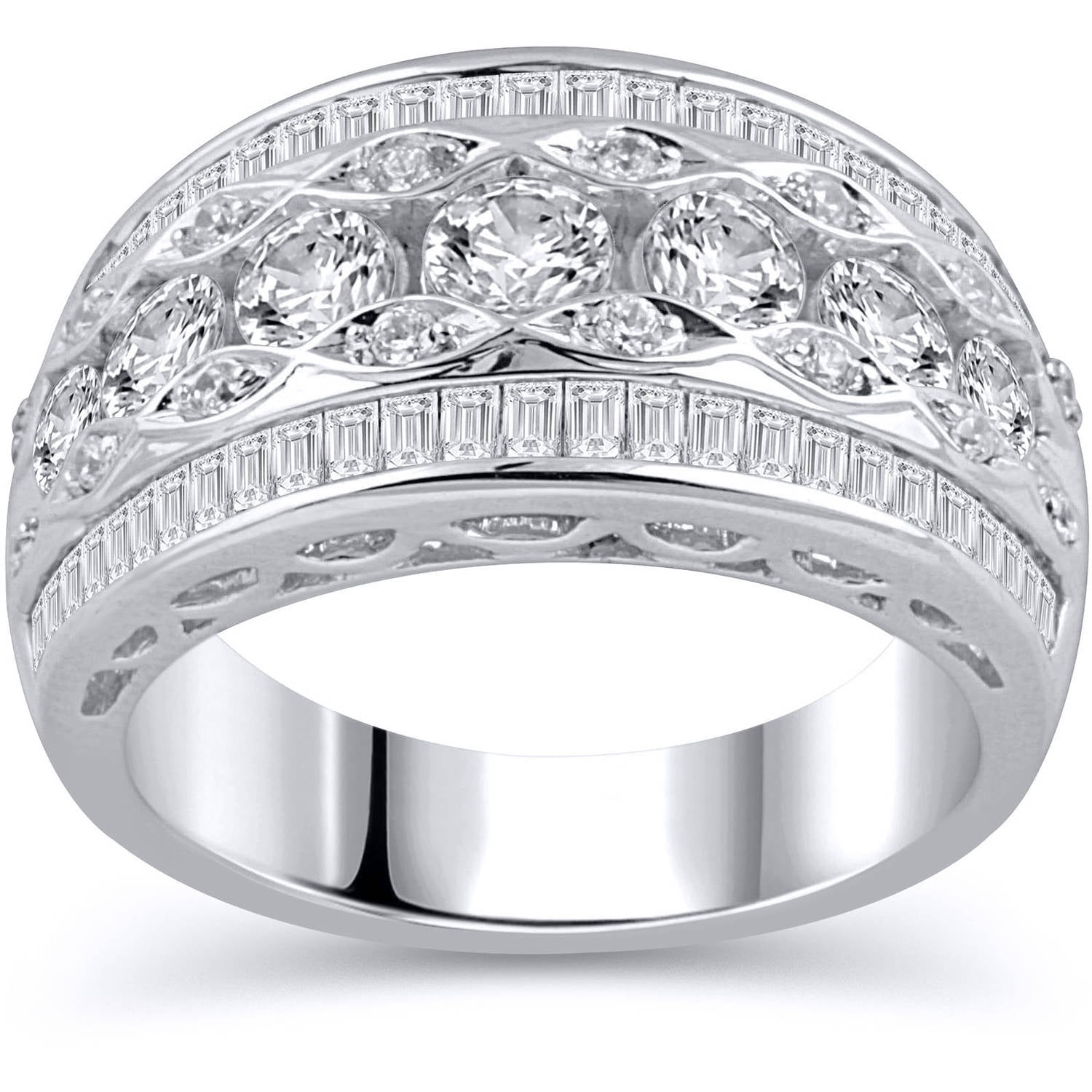 ONLINE - 2.00 Carat T.W. Diamond 14kt White Gold Anniversary Band ...