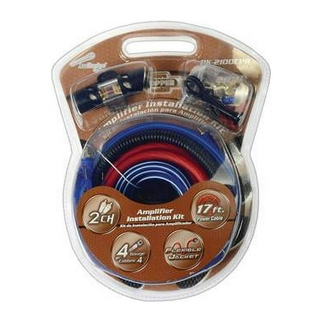 Audiopipe PK2100CPR 4 GA Kit d'Installation Audiopipe Cuivre