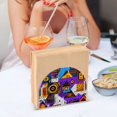 thumbnail image 3 of Yayeee Napkin Holder for Table Set of 2 Kitchen Paper Tissue Organization, Purple Simple Triangles, 3 of 8