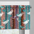 thumbnail image 3 of Ambesonne Birds Valance Pack of 2, Colorful Branches Stripes, 54"X12", Plum Turquoise and Salmon, 3 of 5
