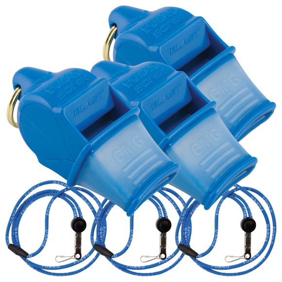 Fox 40 Sonik Blast CMG 3 Pack With Lanyard