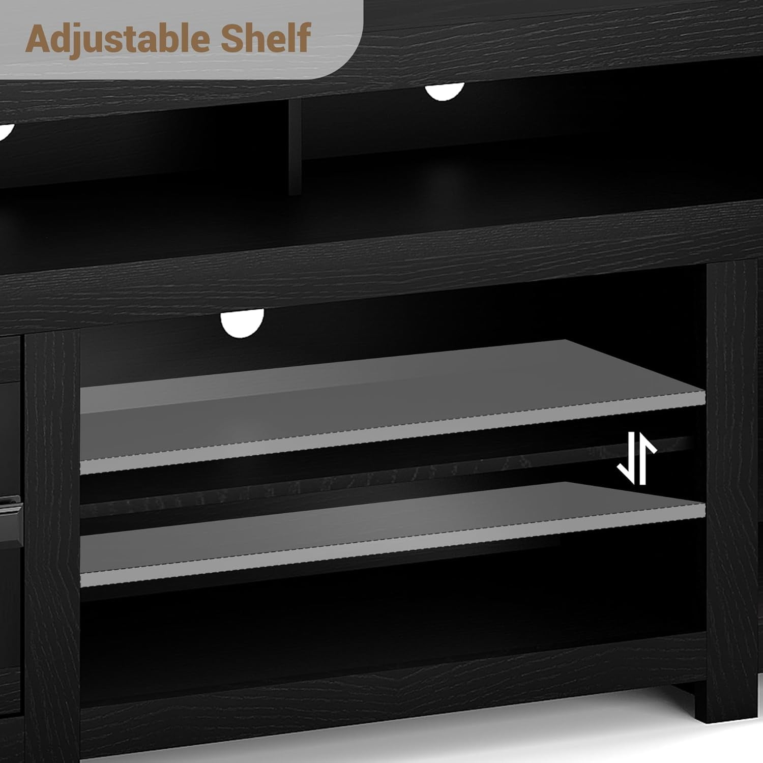 Garvee Farmhouse Wooden TV Stand for 75 Inch TV, 70" Long Entertainment Center with 4 Door and 2 Open Storage Spaces, Rustic TV Stand for Living Room, Bedroom