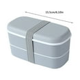 thumbnail image 2 of Boreal Craft Stretch And Fresh Containers Bento Refrigerator Food Fresh Keeping Double Layered Children Lunch Portable Bento Food Storage Container Dinner, 2 of 6