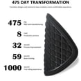 thumbnail image 3 of Deago Car Seat Cushion Pad Mat Comfort Seat Protector for Car Driver Seat Office Chair Home Use Breathable Seat Cover with Non Slip Bottom, 18.9" x 18.5" x 0.8", Black, 3 of 9