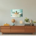 thumbnail image 3 of ZHONGYUTONG Sea Turtle Wall Art Bathroom Wall Decor Turtle in Bathtub Canvas Print Ocean Animal Pictures for Living Room Decor Framed (12.00" x 18.00"), 3 of 5