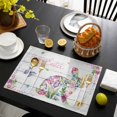 thumbnail image 3 of Easter Bunny Placemats Set of 4, Spring Flower Daisy Tulips Farmhouse Wood Plank Placemats for Dining Table, Place Mats for Kitchen Tabletop, Waterproof Wipeable Dining Table Mats Set, 3 of 9