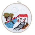 thumbnail image 1 of Abbracc Ensemble de Broderie Ruban DIY Broderie Point de Croix Couture Coloré Maison, 1 of 9