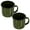 Green, variant on Raindrops Coffee Mug, 2Pcs Flat Bottom Coffee Travel Mug, Vintage Cup