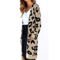 thumbnail image 2 of Oversized Women's Leopard Print Cardigan with Front Opening, 2 of 9
